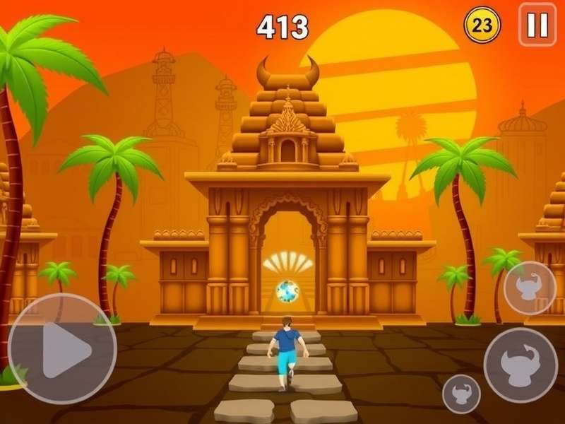 Run For Indian Temples Game Screenshot